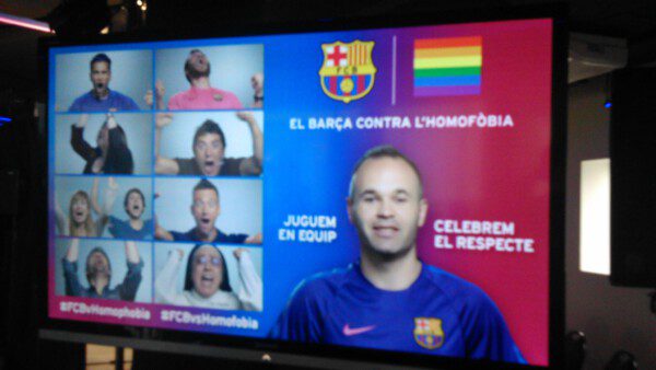 El Barcelona es el primer club de la Liga BBVA que lanza una campaña contra la homofobia/ Antonio García